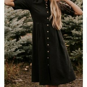 Roolee Eclipse Button Down Micro Plaid Dress NWT